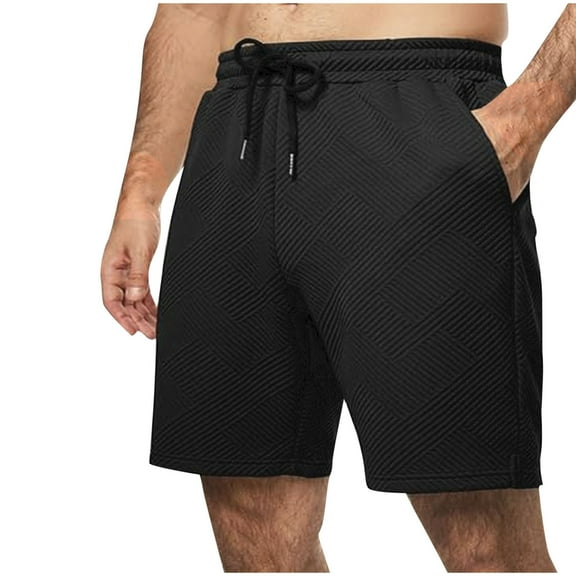 Mingw Mens Shorts Men's Twill Fleece Shorts Elastic Waist for Summer Beach