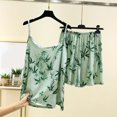 thumbnail image 1 of Mingw Pajamas for Women Set Women's Floral Spaghetti Strap Pajama Set Silky Cooling Sleepwear for Summer and Tropical Travel, 1 of 3