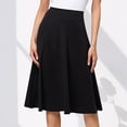 thumbnail image 1 of Mingw Skirts for Women Women Stretch High Waist Pleated Mid Length Version Knit Flared Skirt, 1 of 4