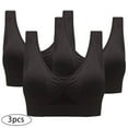 thumbnail image 1 of Mingw Sports Bras for Women Large Size3-Pack Women Sports Bra Wireless Comfortable Support Yoga Running Underwears, 1 of 4
