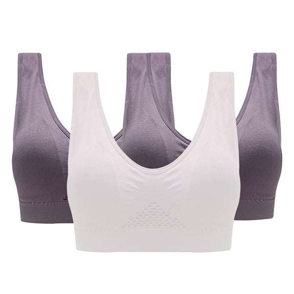 Mingw Sports Bras for Women Plus Size 3-Pack Women Sports Bra Seamless Moisture Wicking for Running