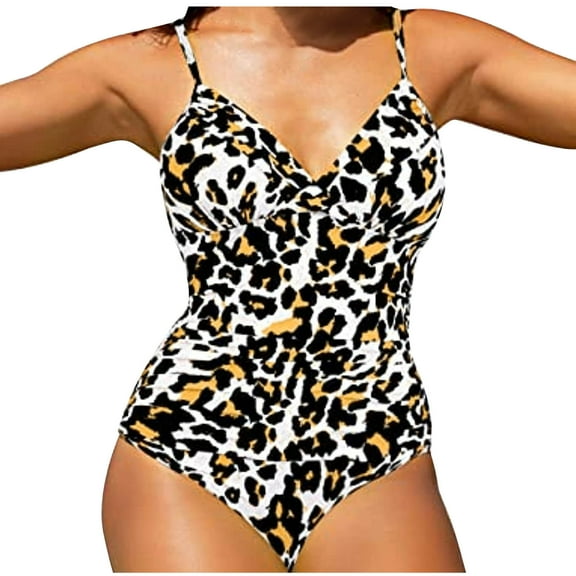 Mingw Swim Suits for Women 2025 Women's One Piece Swimsuit Tummy Control V Neck Spaghetti Strap Bathing Suits