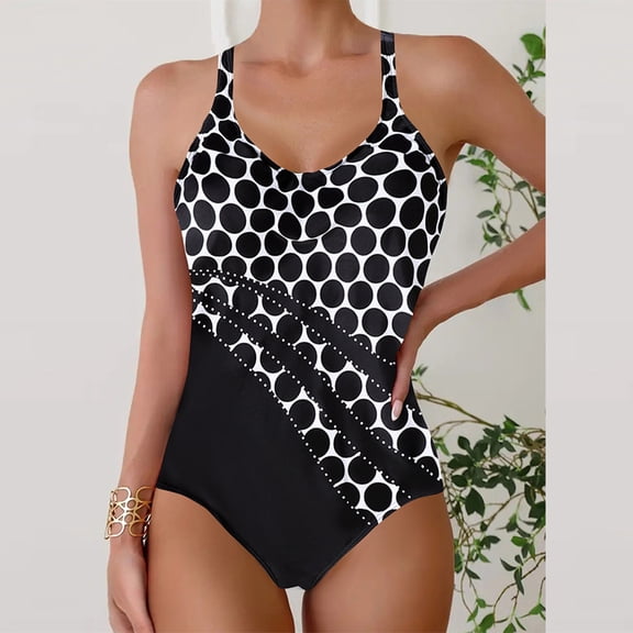 Mingw Swim Suits for Women 2025 Women's One Piece Tummy Control Swimsuits