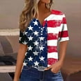 thumbnail image 1 of Mingw T Shirt for Indenpendence Day USA Flag Patriotic T Shirts Independence Day Women's Shirts Crew Neck Comfortable T Shirts, 1 of 5