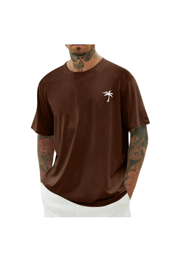 T Shirt for Men Men's Printed Morandi Colors Soft Pastels Vacation Casual Occasion Crew Neck Short Sleeve Tee