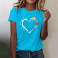 thumbnail image 1 of Mingw T Shirts for Women Love Graphic Tee Summer Tops Short Sleeve T Shirt for Women 2025 Vintage Summer Blouses, 1 of 4