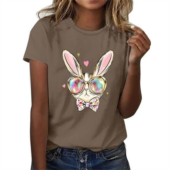 Mingw T Shirts for Women Summer Animal Print T Shirt Round Neck Tee Comfortable Fabric Tops for Women Blouse