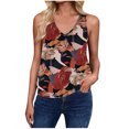 thumbnail image 1 of Mingw Tank Tops for Women Plus Size Women Floral Printed T Shirt Neck Sleeveless Top, 1 of 4