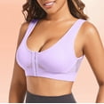 thumbnail image 1 of Mingw Underwear for Women Plus Size Front Closure Sports Bra Wireless Wide Straps High Coverage Seamless Wirefree Yoga Bra, 1 of 6