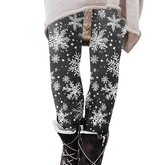 Mingw Women's Christmas Printed Casual Hip Lifting Yoga Pants Leggings Stretch Pants Training Leggings Pants,Multicolor,XL