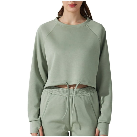 Mingw Womens Floral Fall Clothes Cropped Casual Womens Sweatshirts Crewneck Tops Oversized Pullover Sweatshirt for Women