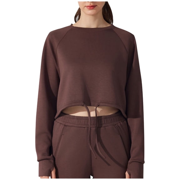 Mingw Womens Floral Fall Clothes Cropped Casual Womens Sweatshirts Crewneck Tops Oversized Pullover Sweatshirt for Women