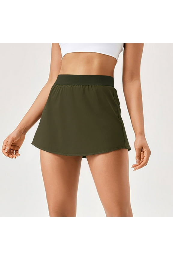 Womens Skort Clearance Tennis Skirts Active A Line Lightweight Skort Versatile Breathable mesh lining Skirts