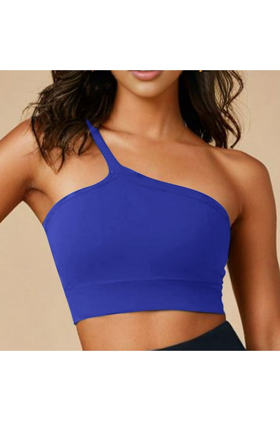 Womens Underwear Seamless Sexy Back Yoga Bra Shaping and Breast Collection Cingerie Sports Bras One Shoulder Strap Design