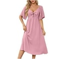thumbnail image 1 of Mingw Womens Wedding Guest Dress Summer Dress for Women Casual Dressy Flutter Short Sleeve Graduation Dresses ,2XL,Pink, 1 of 5