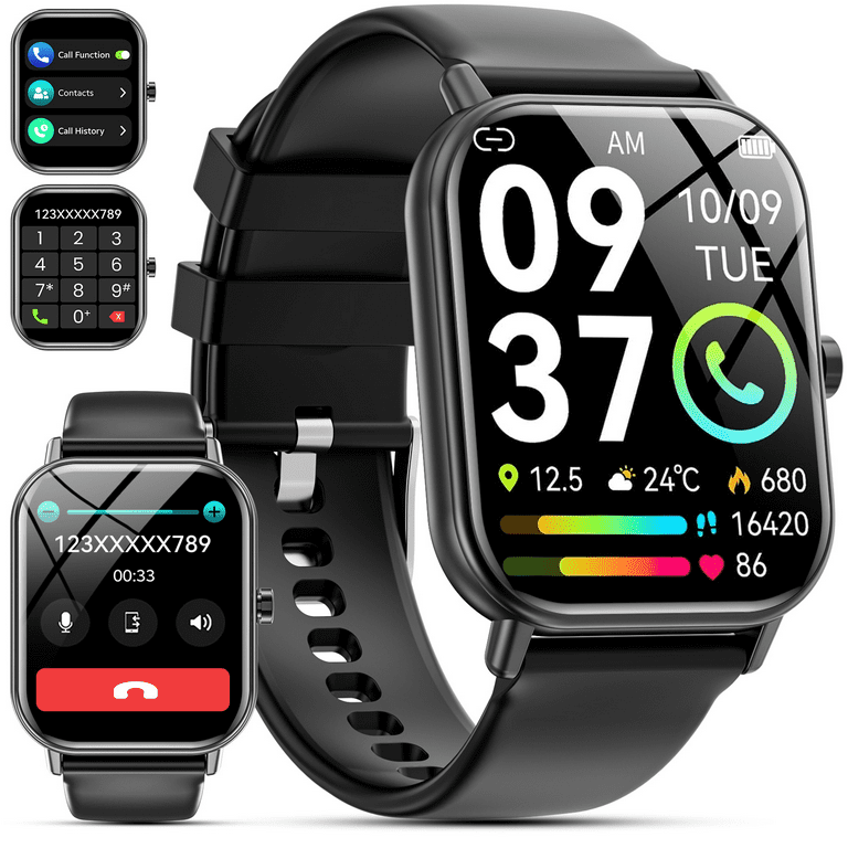 Mingwear 1.85 inch Men s and Women s Smartwatch with Fitness Tracker Answer Dial 100 Sport Modes IP67 Water Resistant Sports Pedometer Fitness Watch