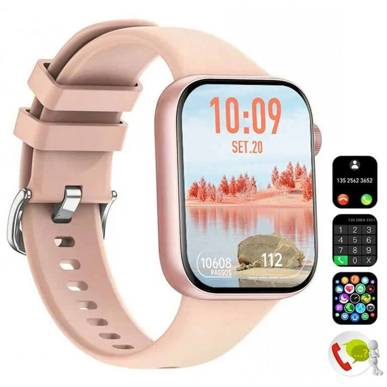 Mingwear 1.85 inch Screen Women s Smartwatch with Fitness Tracking for Android iPhone BT Talk 100 Sport Modes IP67 Waterproof Sport Step Tracker