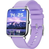 Mingwear Women's Sports Smartwatch with Fitness Tracking, Steps/Calories/Weather, IP67 Waterproof, Sports & Fitness Smartwatch for Android IOS (Purple)