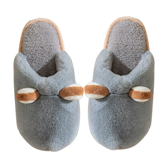 Mingws Shoes Womens Platform Slippers Cute Fuzzy Warm Slippers Winter Thermal Anti-Skid Shoes