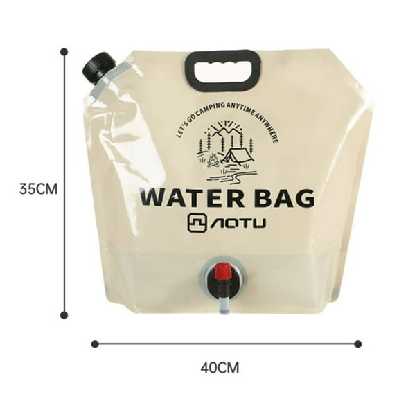 Mingyiq 9L Outdoor Water Bag: Portable, Collapsible, Food-Grade Hydration Solution! Khaki 9L