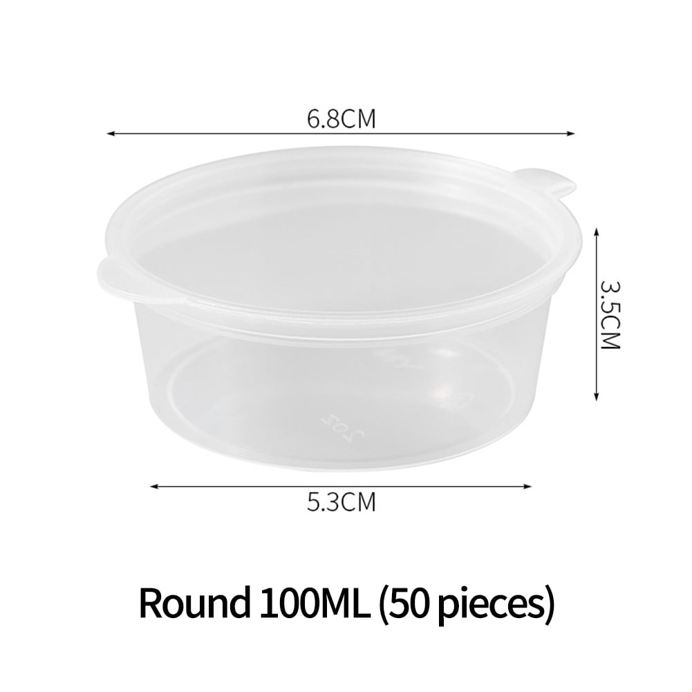 Mingyiq Disposable Sauce Box Seasoning Round Transparent Conjoined