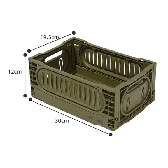 Mingyiq Foldable Storage Box: Versatile Outdoor Organizer with Removable Lid & Easy Green Small size No wood board