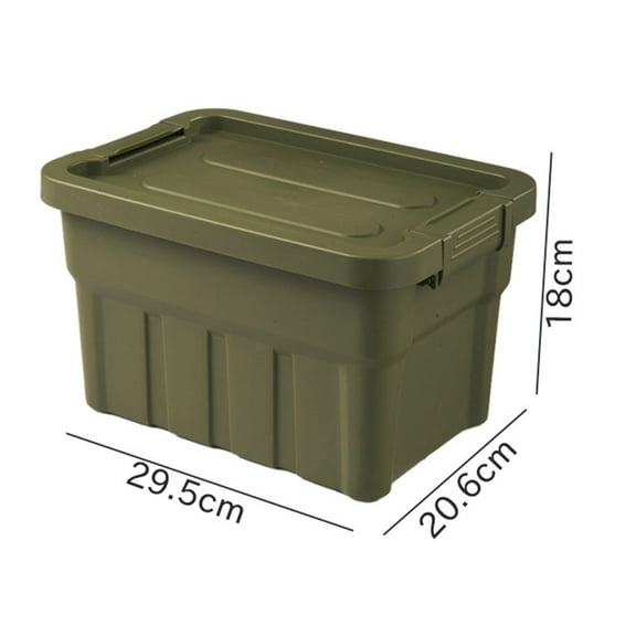 Mingyiq Versatile Stackable Storage Bins with Lids - Perfect for Home & Outdoor Use! Olive Green Medium