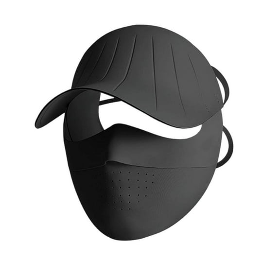 Mingyiq sun protection breathable sun hat for outdoor sports summer ice silk face Black