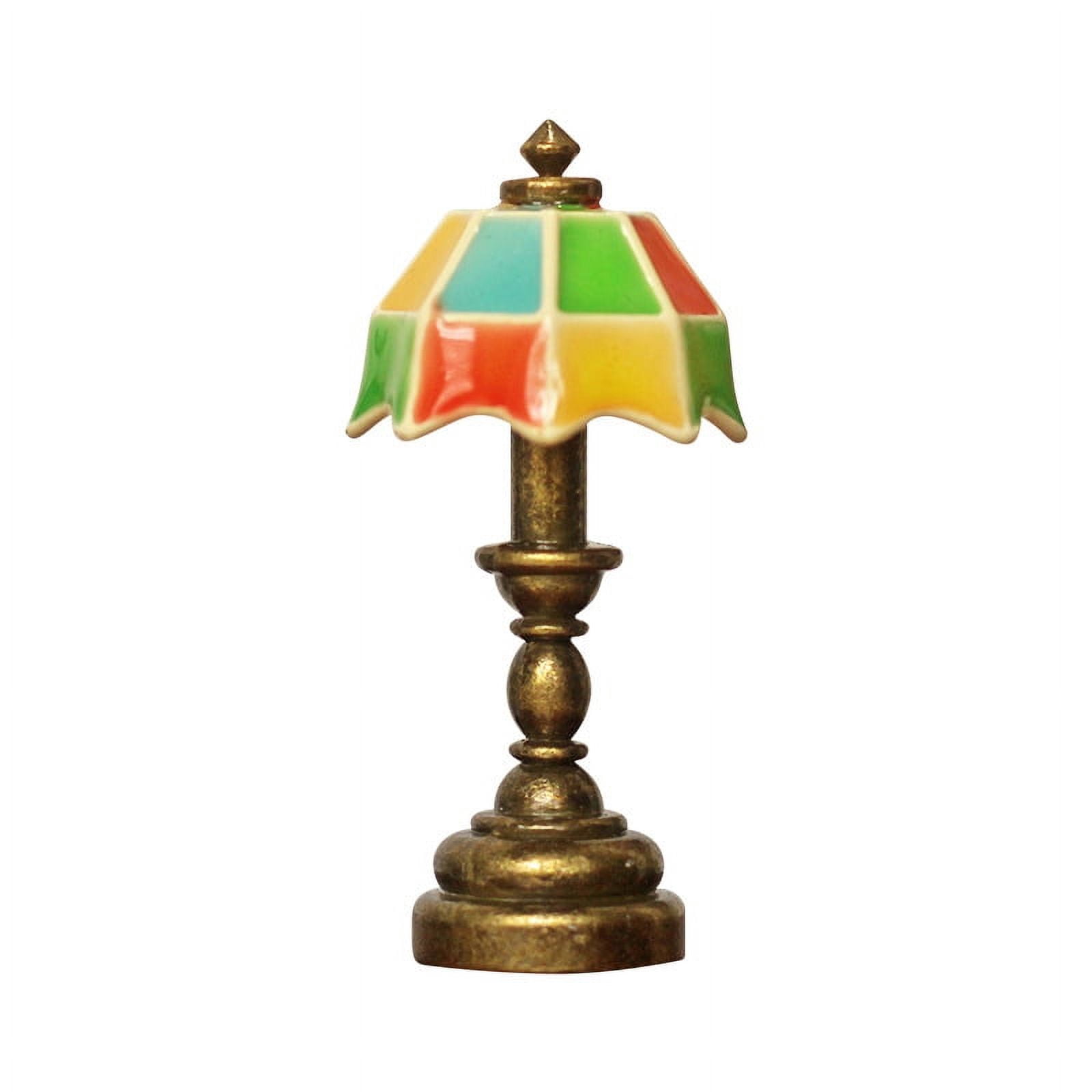 Mini 1/12 Miniature Table Lamps Retro Doll House Lamps Decor ...