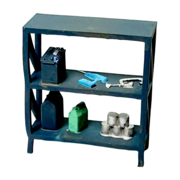 Mini 1 64 Scale Garage Decoration Ornament Tool Rack Hand Painted Resin for Auto Shop Scene Model Display