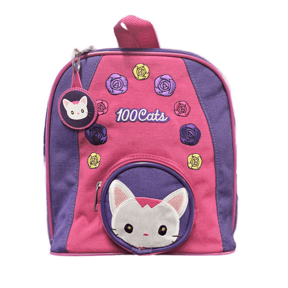 Mini 10" 100 Cats Backpack Purple