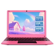 Mini 10.1inch Android 12 Laptop Computer, Portable Small Netbook with Allwinner A133 CPU Android 12 OS 2GB RAM 64GB EMMC HD IPS Screen 1280x800 Pixel 0.3MP Camera