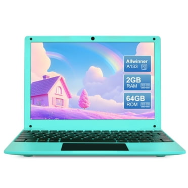 Mini 10.1inch Android 12 Laptop Computer, Portable Small Netbook with Allwinner A133 CPU Android 12 OS 2GB RAM 64GB EMMC HD IPS Screen 1280x800 Pixel 0.3MP Camera