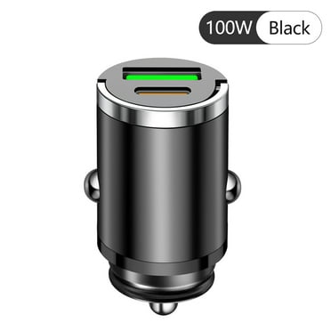 Mini 100W USB Car Charger Type C QC3.0 PD Car Chargers Fast Charging Car Phone Charger Adapter For iphone Samsung Huawei Xiaomi A