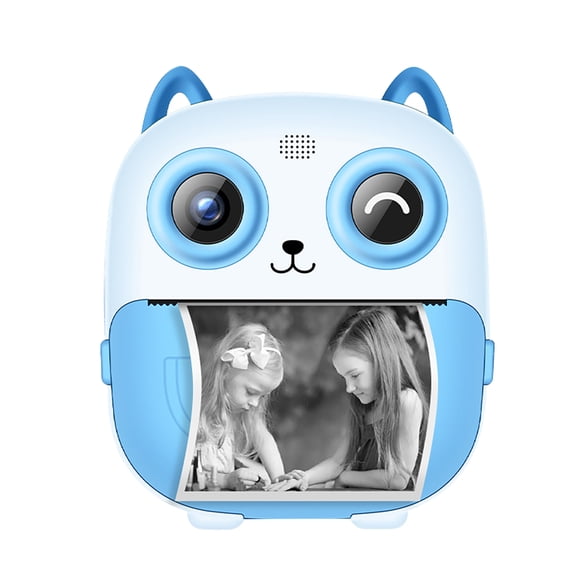 Mini 1080P Kids Instant Print Camera Digital Camera For Kids Digital Video Camera Dual Lens 2.4 Inch IPS Screen Built In Battery With 32GB TF Card USB Card Reader Thermal Printing