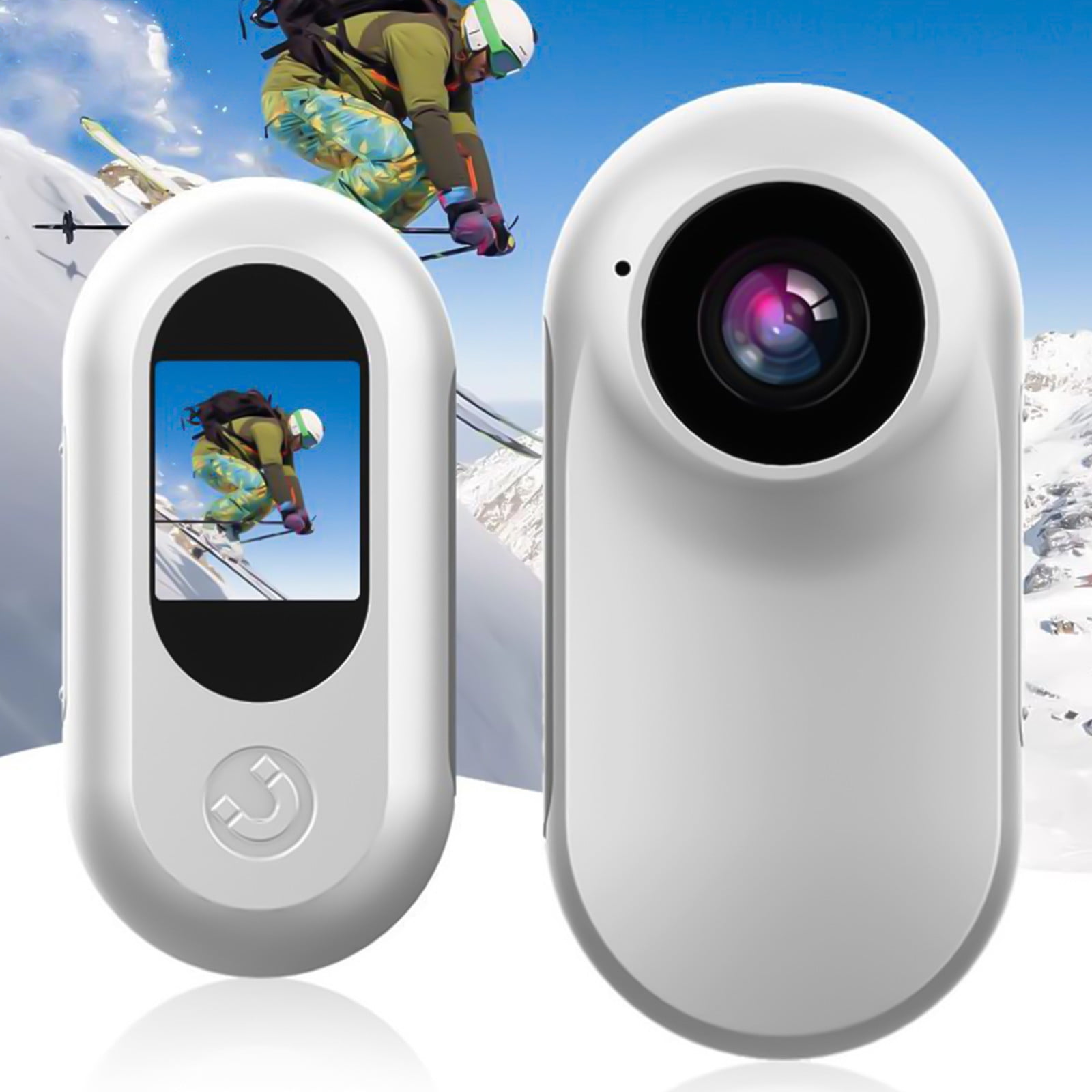 Mini 1080P Sports Camera, Small Thumb Camera with Display, Portable Travel Vlog Camera for Hands-Free Video Recording, Clip-On Selfie Camera for Life Moments