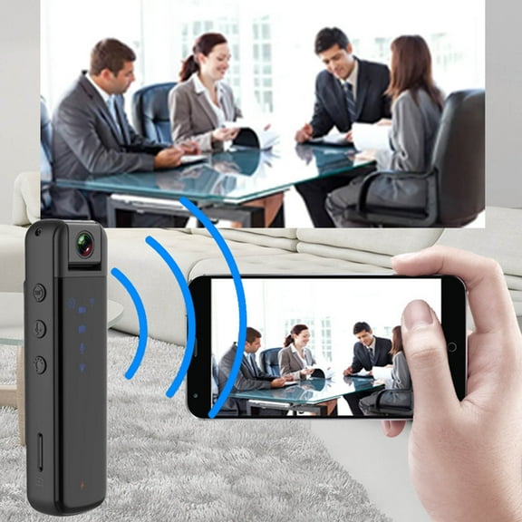 Mini 1080p HD Wireless Spy Camera, Hidden Body Cam with Night Vision, Motion Detection, Loop Recording, Webcam for Home Security Monitoring