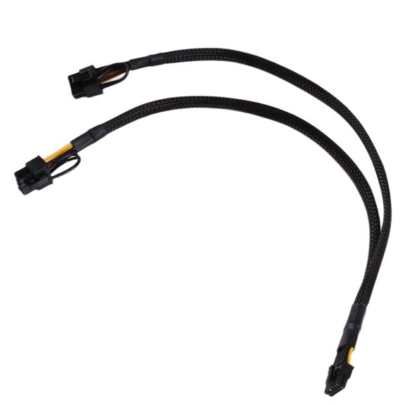 Mini 12-Pin to Dual 8-Pin (6+2pin) PCI-E Graphics Card Power Cable Male to Male Y-Splitter Video Card Power Extender