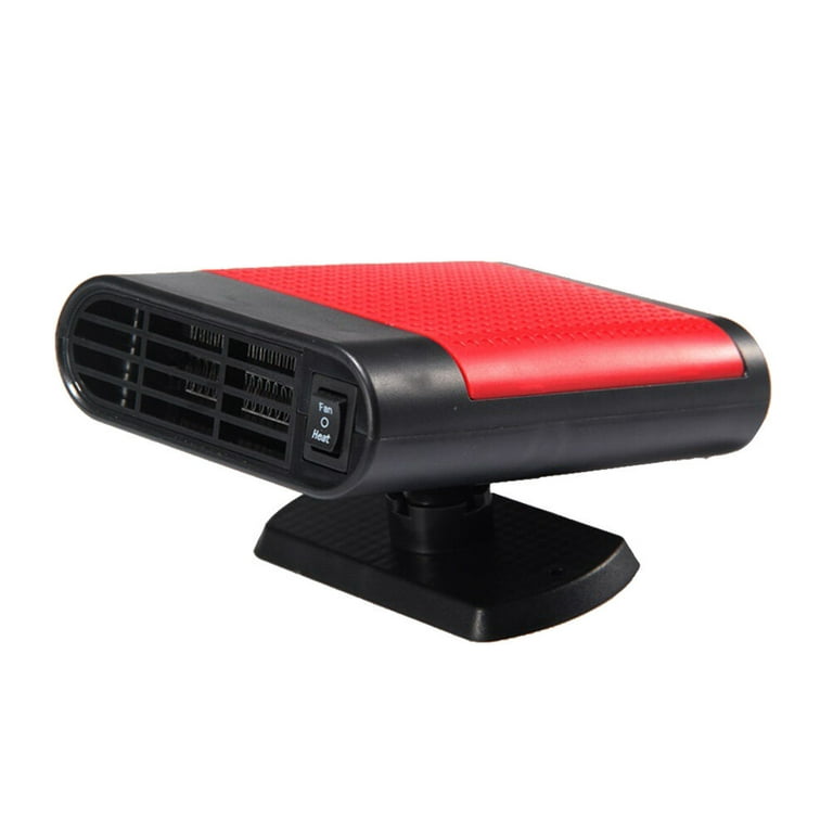 Mini 12V Car Defroster Heater Electric Vehicle Heating Fan Windshield  Demister Defroster (Red)