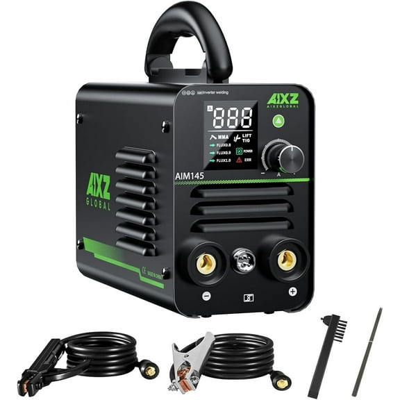 AIXZGLOBAL Mini 145A 3-in-1 Stick and Lift TIG Welder, 110V Portable ARC Welding Machine with Spool Gun Support