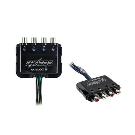 AXXESS - 4-Channel Line Output Converter - Black