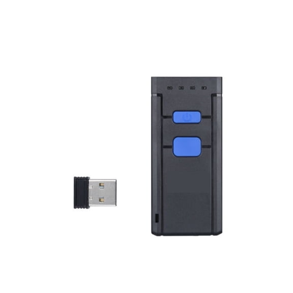 Mini 1D Wireless Barcode Scanner Compatible With Bluetooth Function & 2.4GHz Wireless & Wired Connection Portable Barcode ,Easy to Use