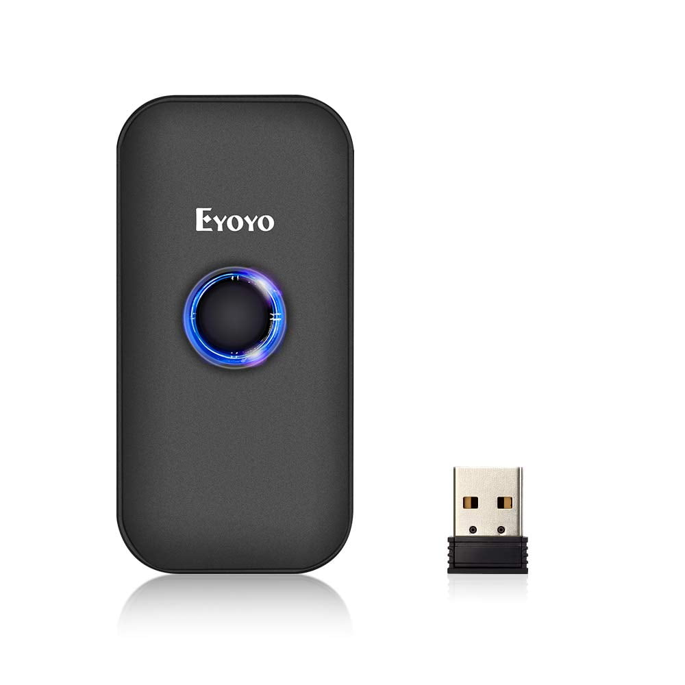 Eyoyo Mini 1D Wireless Barcode Scanner, 3-in-1 Bluetooth, 2.4G 