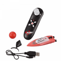 Mini 2.4G Remote Control Boat High Speed Electric Speedboat Children's Indoor Water Play Competitive Water Push Boat Toy-RED