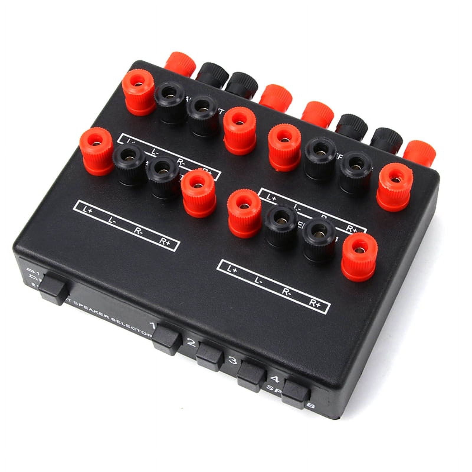 Mini 2IN4OUT Stereo Audio Selector Amplifier Switcher Box Speaker Splitter SP24B Speaker