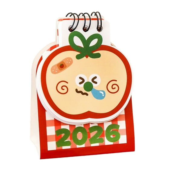 Mini 2026 Desk Calendar Cartoon Cat Desktop Daily Organization To Do List 2026 Coil Calendar Home Office Supplies