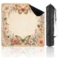 thumbnail image 1 of Mini 21" x 21" Mahjong Mat for Travel Vintage Floral Butterfly Border Elegant Beetles Non-Slip Noise Reduction Mahjong Tiles for Dominoes Poker Card, 1 of 6