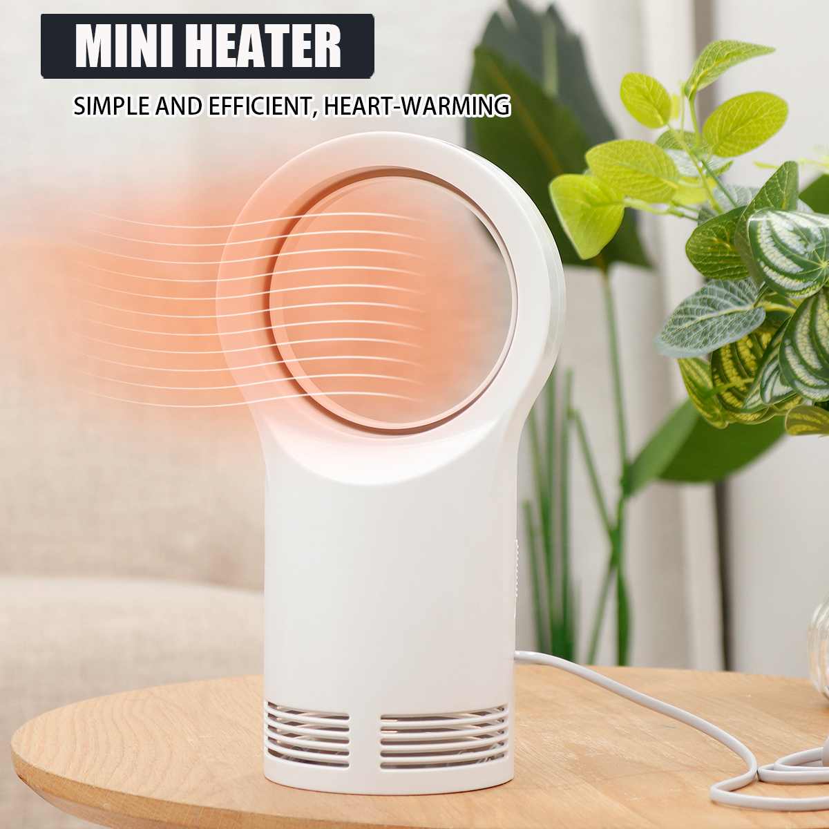Mini 220V Electric Heater Home Heating Fan Leafless noise reduction 2S