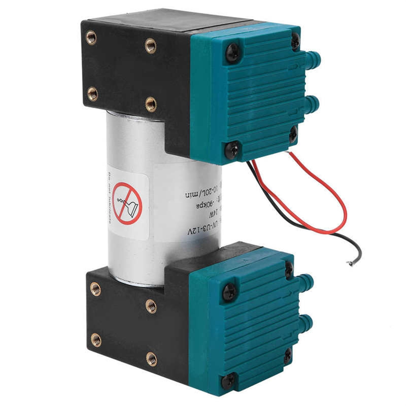Mini 24W Diaphragm Vacuum Pump Electric Micro Large Flow Low Noise Air Pump -90~350kpa 10~20L/min DC12V/24V For Home Use