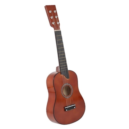 Mini 25 Inch Wooden Acoustic Guitar Toy Practice Music Beginner - Brown